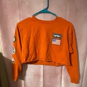 NASA Long Sleeve Crop Top
